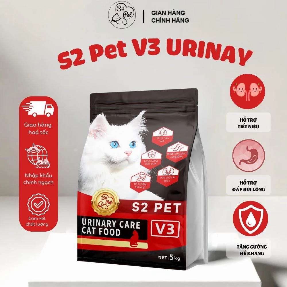 S2 PET V3 5kg Hạt Urinary Care cho mèo mọi lứa tuổi